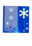 Karte zu Weihnachten "Schneeflocken" weiss