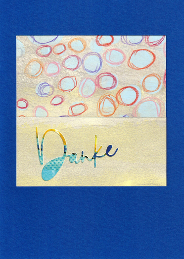 Karte als Dankeschön "Bubbles" marineblau