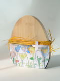 Friedens Ei mit farbig frechem Blumenmuster
