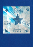 Karte zum Geburtstag "viel Glück zum Geburtstag" marineblau