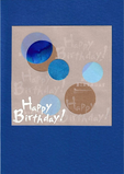 Karte zum Geburtstag "Kreise" marineblau
