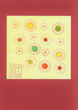 Karte zum Geburtstag "Happy Birthday" Blumen