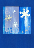 Karte zu Weihnachten "Schneesturm" marineblau